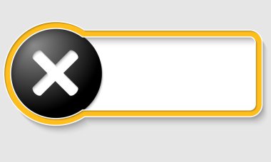 Sarı metin çerçevesi ve siyah yasak işareti