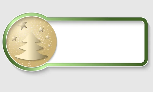 Cadre texte vert et motif de Noël — Image vectorielle