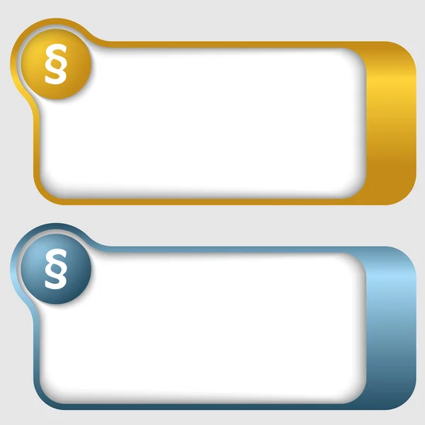 Set van twee abstracte tekstframes met lid — Stockvector