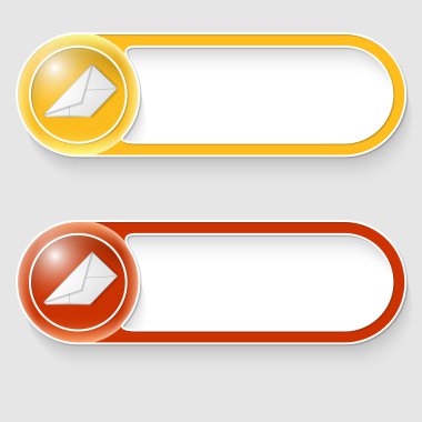 iki vektör zarf ile soyut düğmeleri