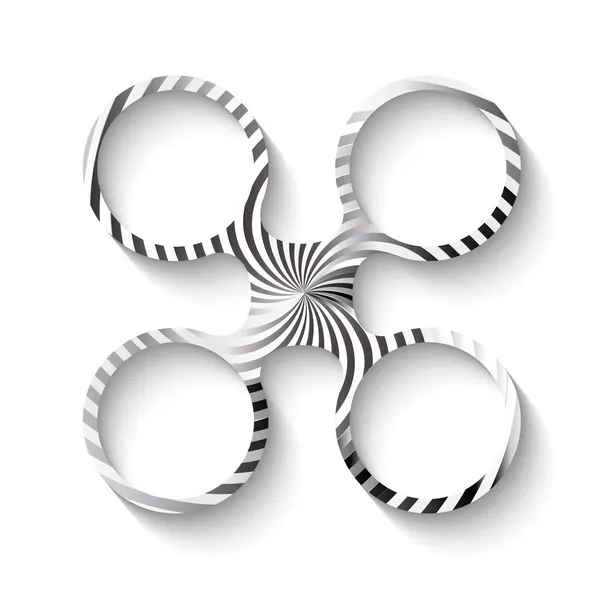 Cadres circulaires vectoriels avec ornement — Image vectorielle