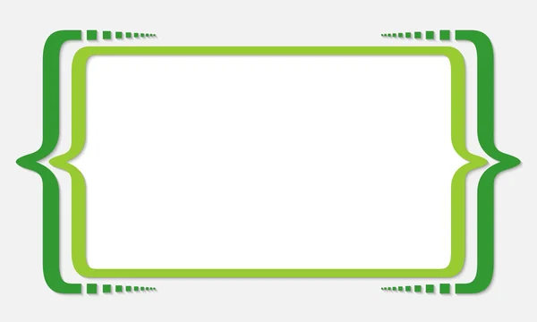 Cuadro de texto verde con corchetes — Archivo Imágenes Vectoriales