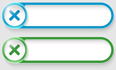 mavi ve yeşil vektör soyut düğmeleri ile yasak işareti