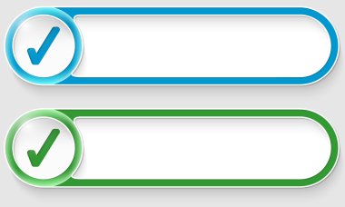 mavi ve yeşil vektör soyut düğmeleri onay kutusu