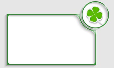 yonca yaprağı yeşil metin çerçevesiyle