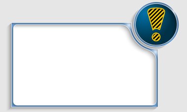 ünlem işareti mavi metin çerçevesi