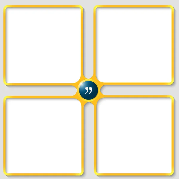 Fyra vektor textram med citattecken — Stock vektor