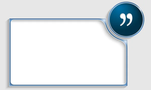 Niebieski tekst ramki z cudzysłów — Wektor stockowy