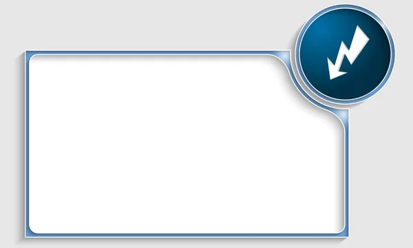 Modrý textový rámeček s flash — Stockový vektor