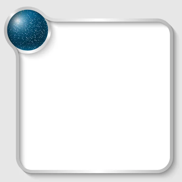 Gümüş metin çerçevesi düşen kar ile