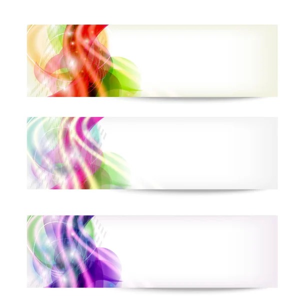 Set of three abstract banners — Stock Vector