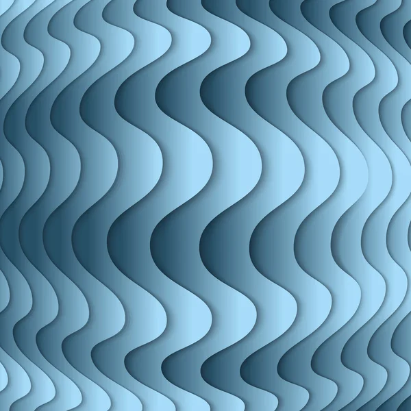 Fond abstrait bleu avec des vagues — Image vectorielle