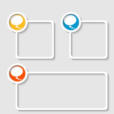 herhangi bir metin ile konuşma balonu için beyaz bir çerçeve