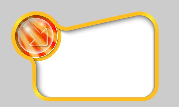 透明矢印付きのテキストのための黄色のテキスト ボックス — ストックベクタ