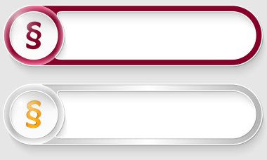 paragraf ile mor ve gümüş vektör soyut düğmeleri