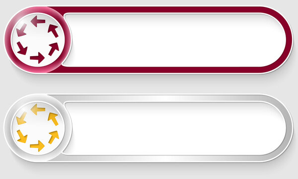 purple and silver vector abstract buttons with arrows