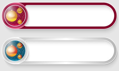 mor, gümüş bir Noel topları ile soyut düğmeleri vektör