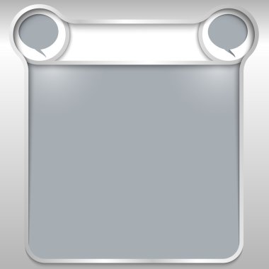 konuşma balonları ile gümüş Özet metin kutusu