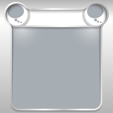 iki konuşma balonları ile gümüş Özet metin kutusu