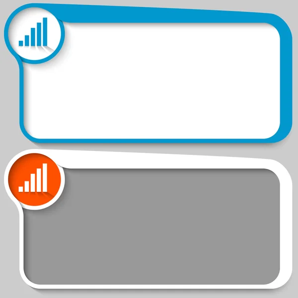 Due casella di testo vettoriale e grafico — Vettoriale Stock