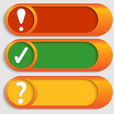 Üç vektör düğmelerinin işaretleri ayarla