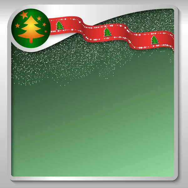 圣诞主题和落雪的银文本框 — 图库矢量图片