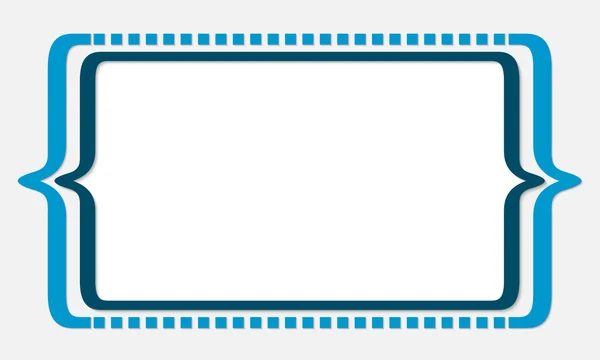角かっこ付きの青いテキスト ボックス — ストックベクタ