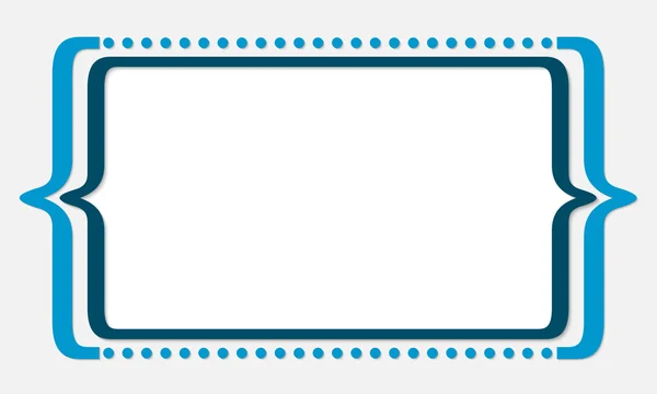 Голубое поле с квадратными скобками — стоковый вектор