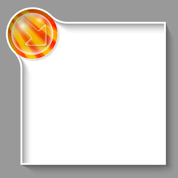 Cuadro de texto blanco para cualquier texto con flecha transparente — Vector de stock