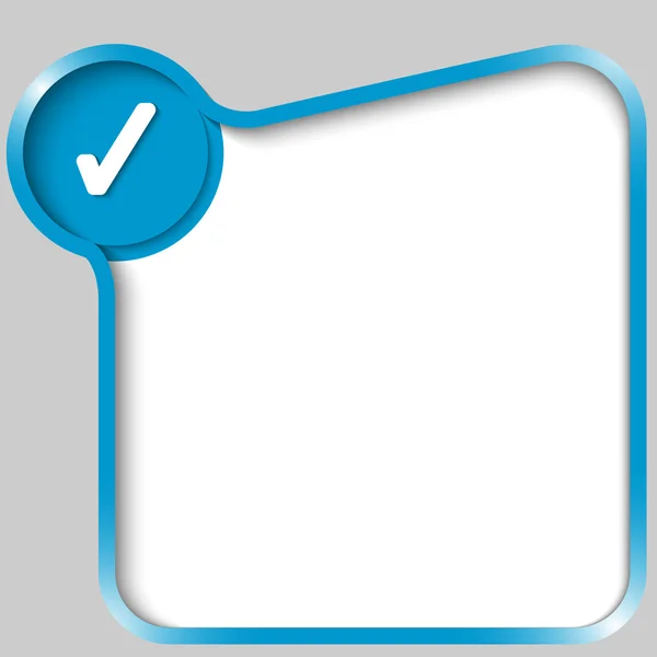 Cuadro de texto azul para cualquier texto con casilla de verificación — Vector de stock