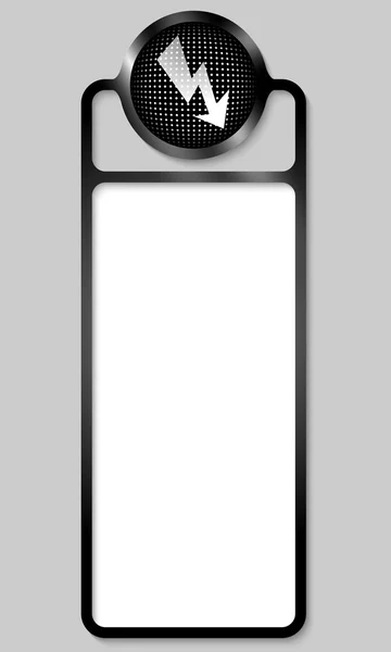 Černá skříňka pro libovolný text s flash — Stockový vektor