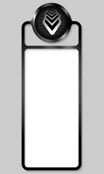 Black Box für jeden Text mit Pfeil — Stockvektor