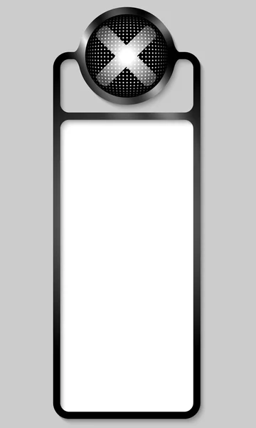 Svart låda för text med ban märke — Stock vektor
