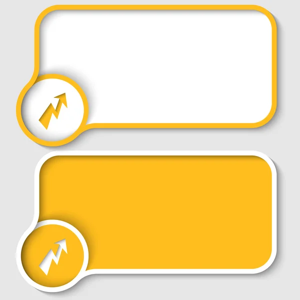 Dvě žluté textový rámeček a flash — Stockový vektor