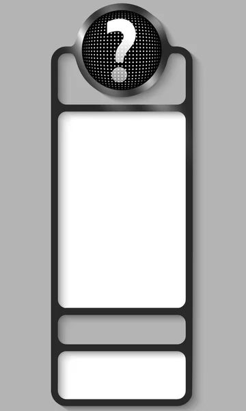 Czarny połączonych ramek dla dowolnego tekstu z znakiem zapytania — Wektor stockowy