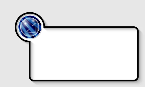 Marco de texto negro con puntero transparente — Archivo Imágenes Vectoriales