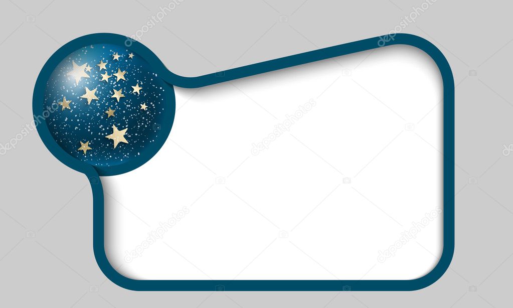 blue text box with golden stars