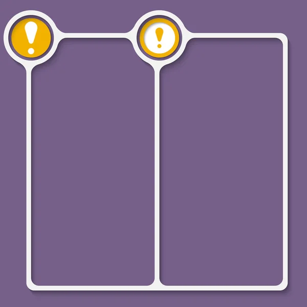 Dubbla rutan för text med två utropstecken — Stock vektor