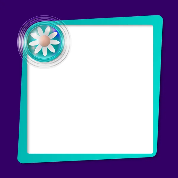Zelený rámeček a transparentní kruhy s květinou — Stockový vektor