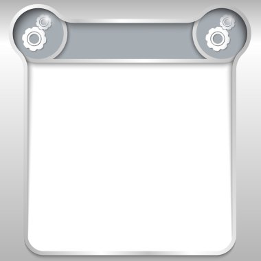 iki cogwheels ile gümüş Özet metin kutusu