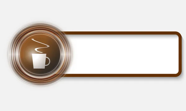 Векторна текстова панель для будь-якого тексту і чашки кави — стоковий вектор