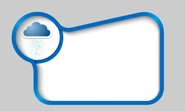 मेघ चिन्ह कोणत्याही मजकूर निळा मजकूर बॉक्स — स्टॉक व्हेक्टर