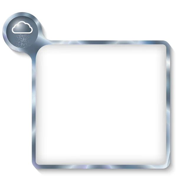 Zone de texte vectoriel pour tout texte avec icône cloud — Image vectorielle