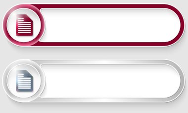 Not simgesi olan mor ve gümüş vektör soyut düğmeleri