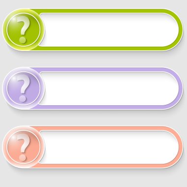 soru işareti ile üç vektör soyut düğmeleri ayarlamak