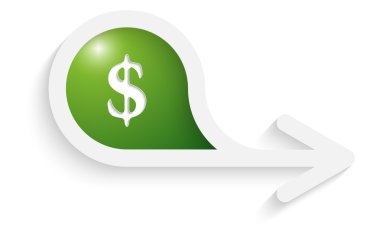 gray box for text with arrow and dollar sign