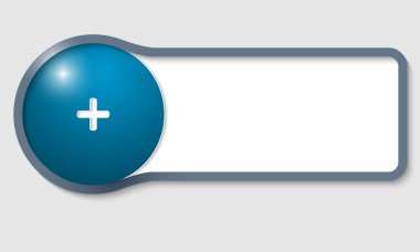 gri metin çerçevesi için herhangi bir metin ve artı işareti