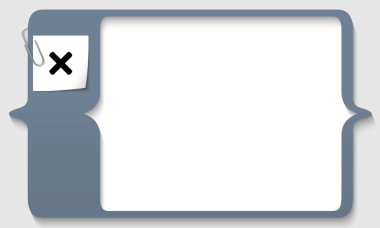 yasak işareti ve ataş ile herhangi bir metin için metin kutusu