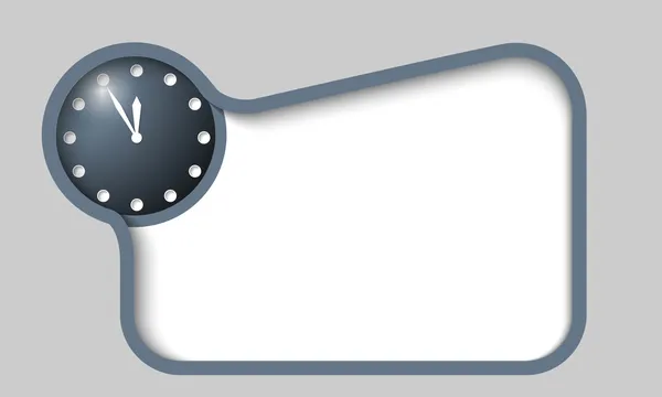 Caixa de texto vetorial para qualquer texto com relógio — Vetor de Stock