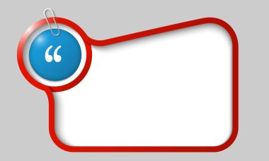 vektör metin kutusu için herhangi bir metin tırnak işareti ve ataş